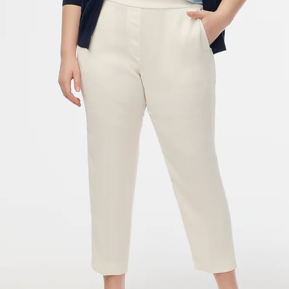 NWT J Crew Jamie Pant with Elastic Waist in White - Picture 4 of 7